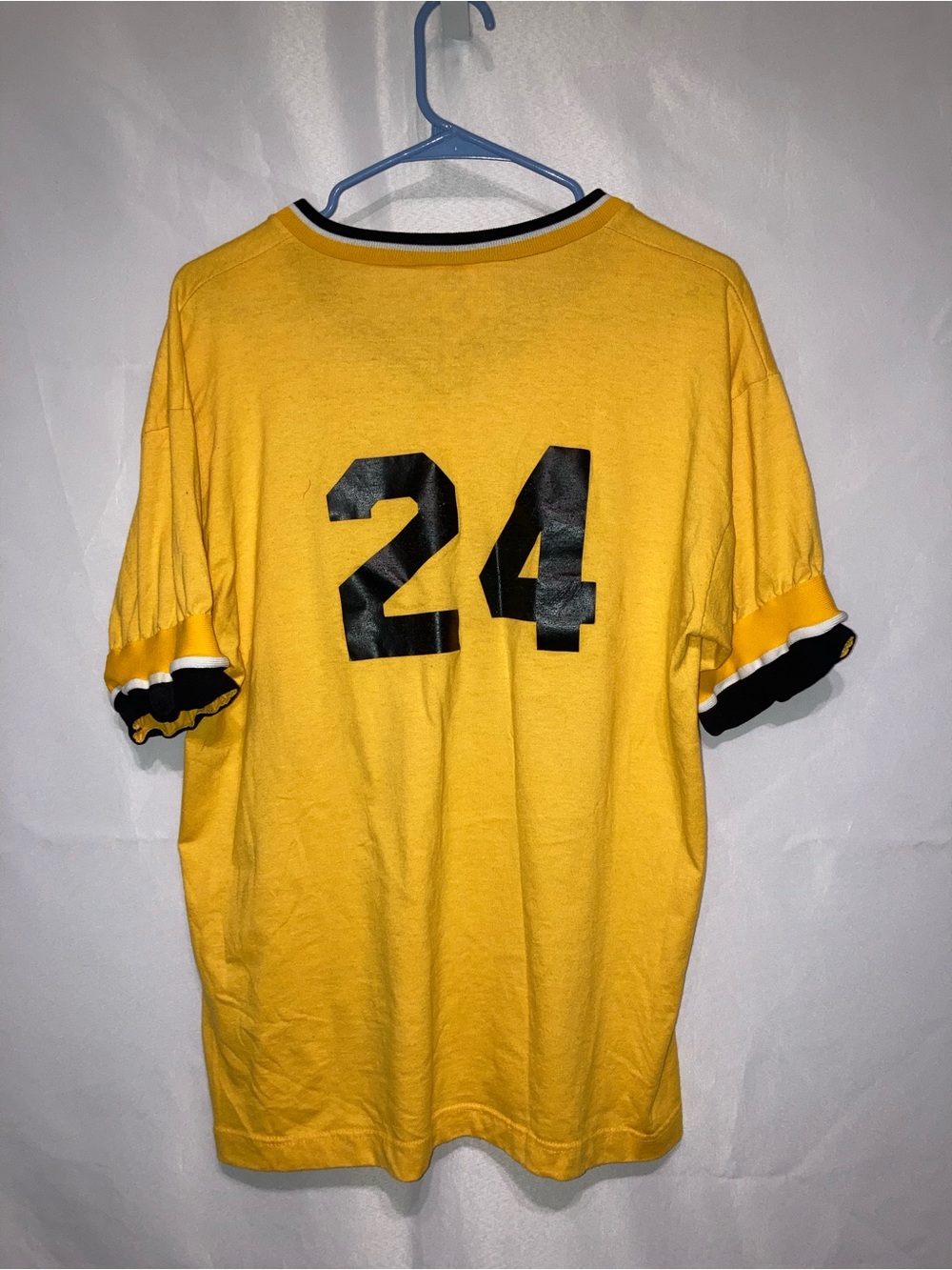 Russell Athletic Yellow V-Neck 'Bogey's' Short Sleeve Jersey - Picture 5 of 5